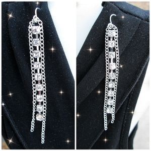 Vintage Rhinestone Costume Jewelry Earrings
